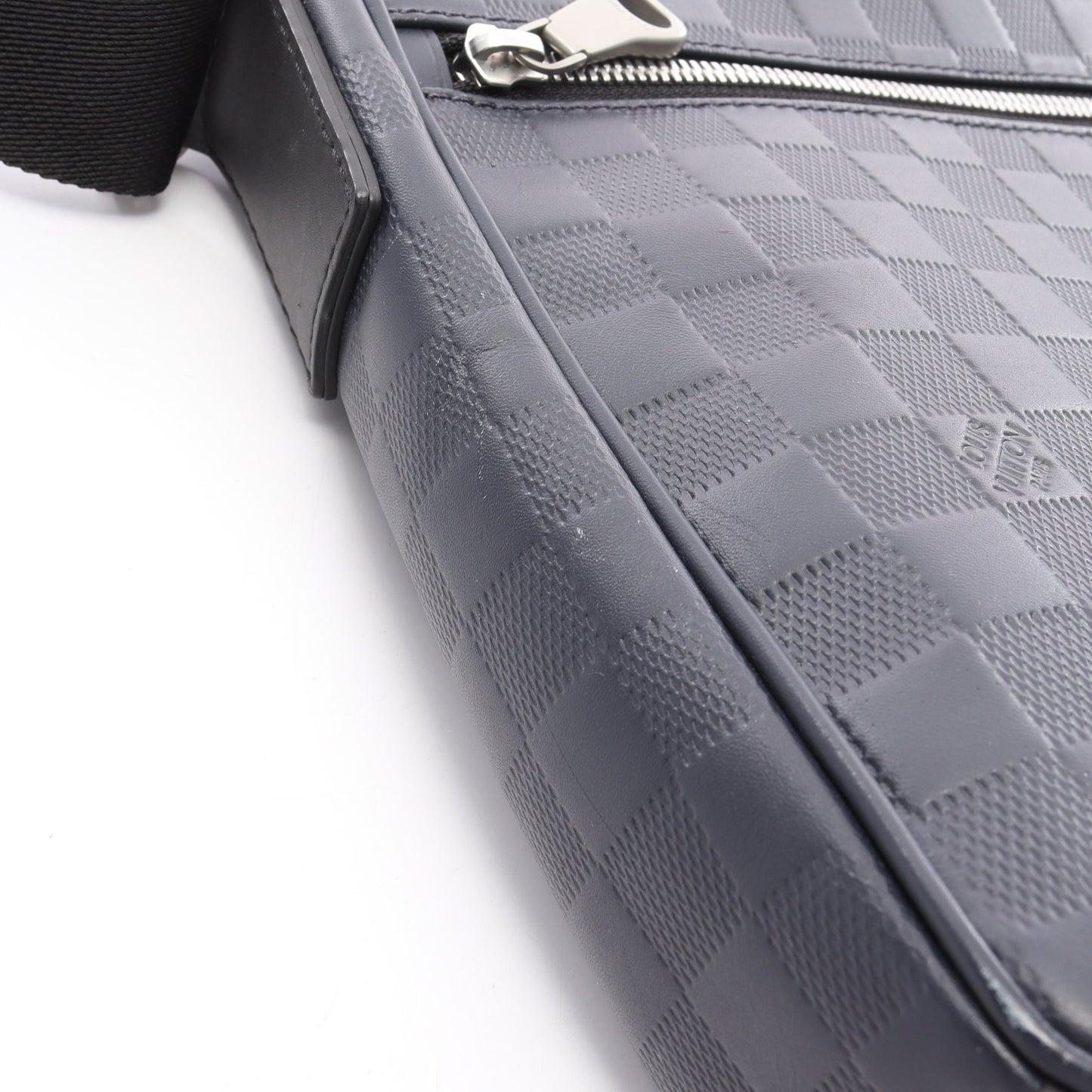 ディストリクトPM ダミエアンフィニ コスモス ショルダーバッグ レザー ダークネイビー ルイヴィトン バッグ LOUIS VUITTON
