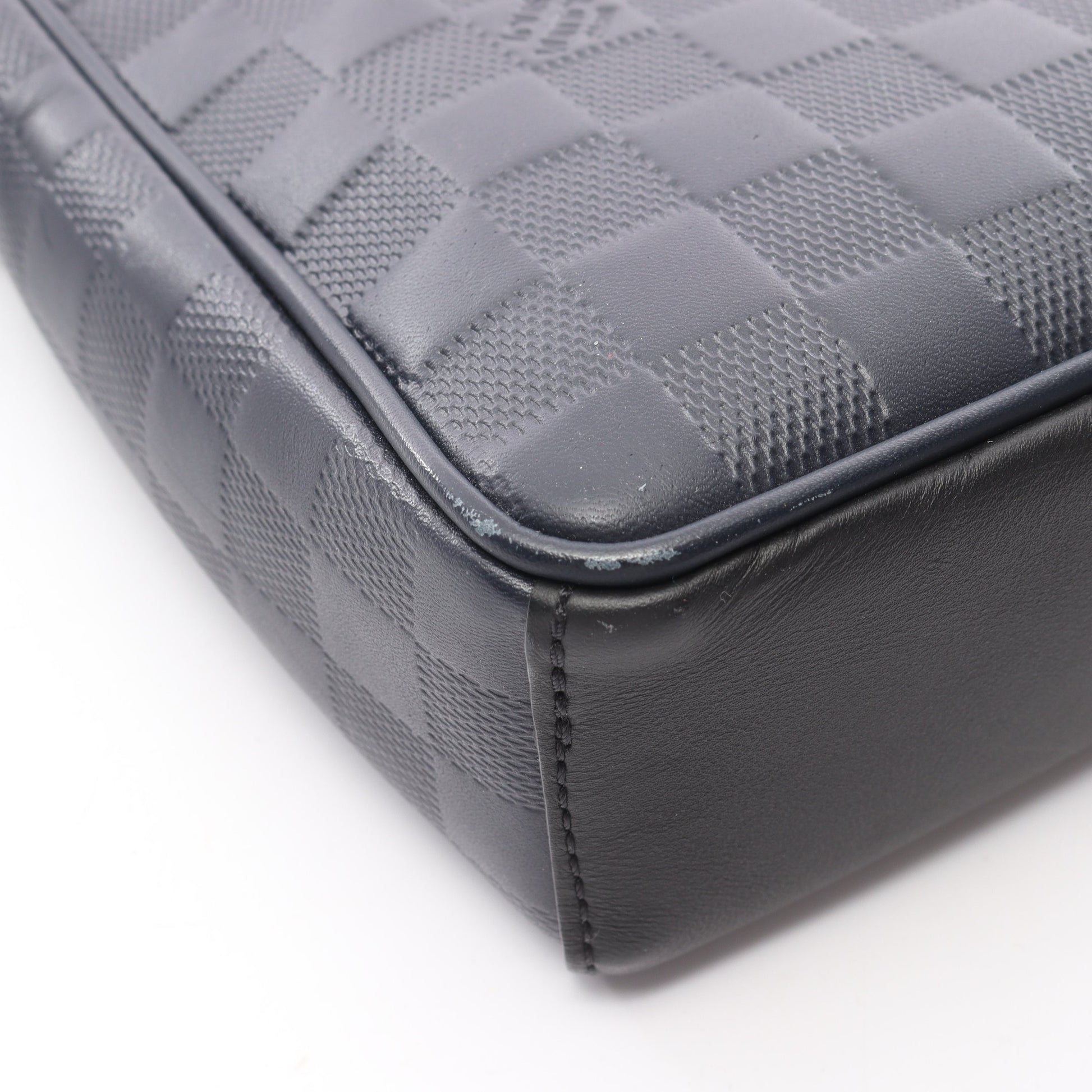 ディストリクトPM ダミエアンフィニ コスモス ショルダーバッグ レザー ダークネイビー ルイヴィトン バッグ LOUIS VUITTON