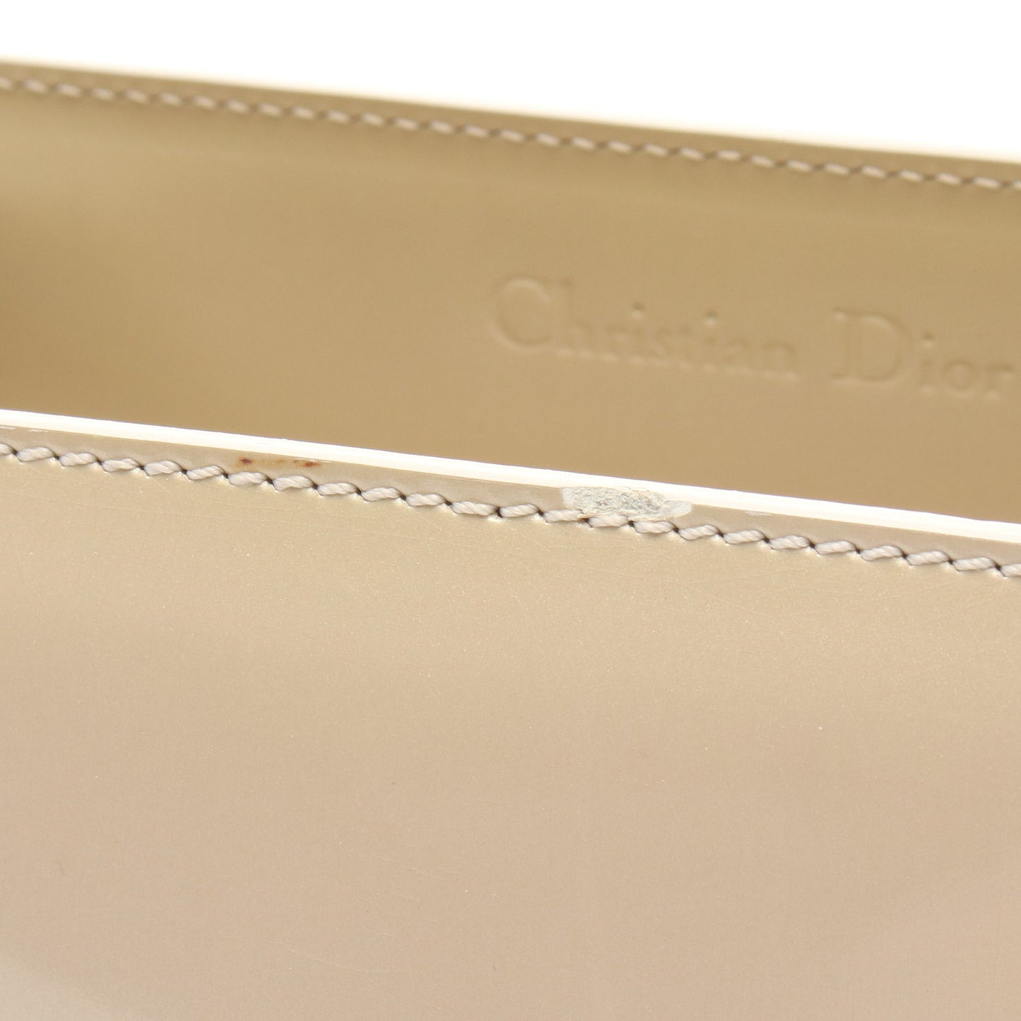 マリスパール ハンドバッグ エナメルレザー ベージュ 2WAY クリスチャンディオール バッグ Christian Dior