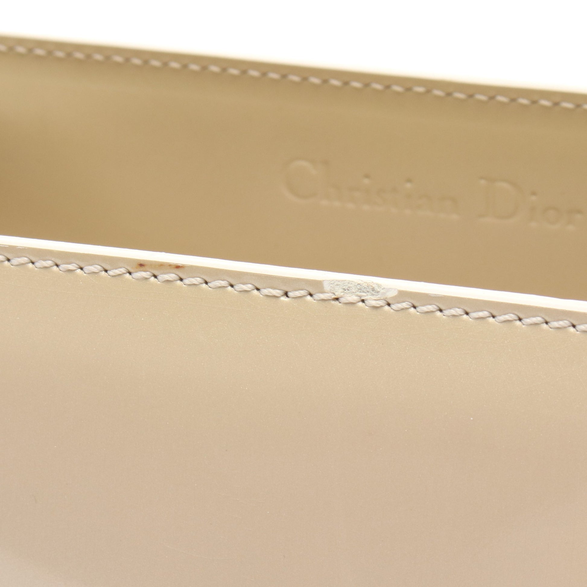 マリスパール ハンドバッグ エナメルレザー ベージュ 2WAY クリスチャンディオール バッグ Christian Dior