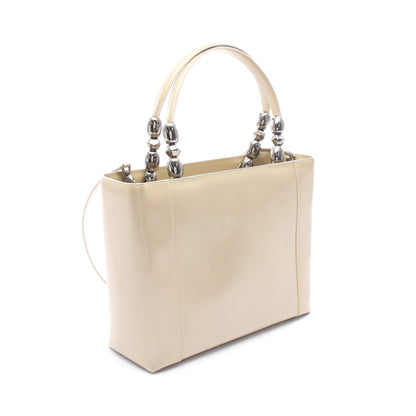 マリスパール ハンドバッグ エナメルレザー ベージュ 2WAY クリスチャンディオール バッグ Christian Dior