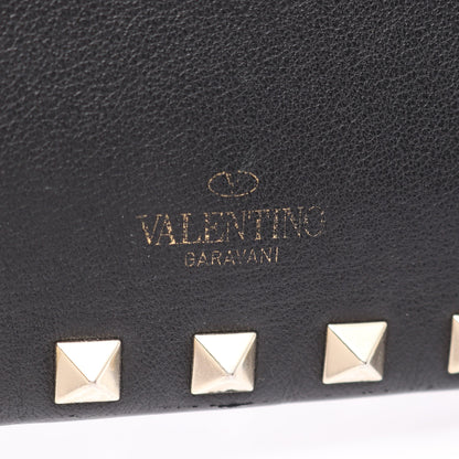 ロックスタッズ クラッチバッグ レザー ブラック ヴァレンティノガラヴァーニ バッグ VALENTINO GARAVANI