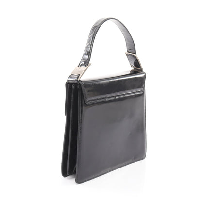 ヴァラ ハンドバッグ エナメルレザー ブラック 2WAY サルヴァトーレフェラガモ バッグ Salvatore Ferragamo