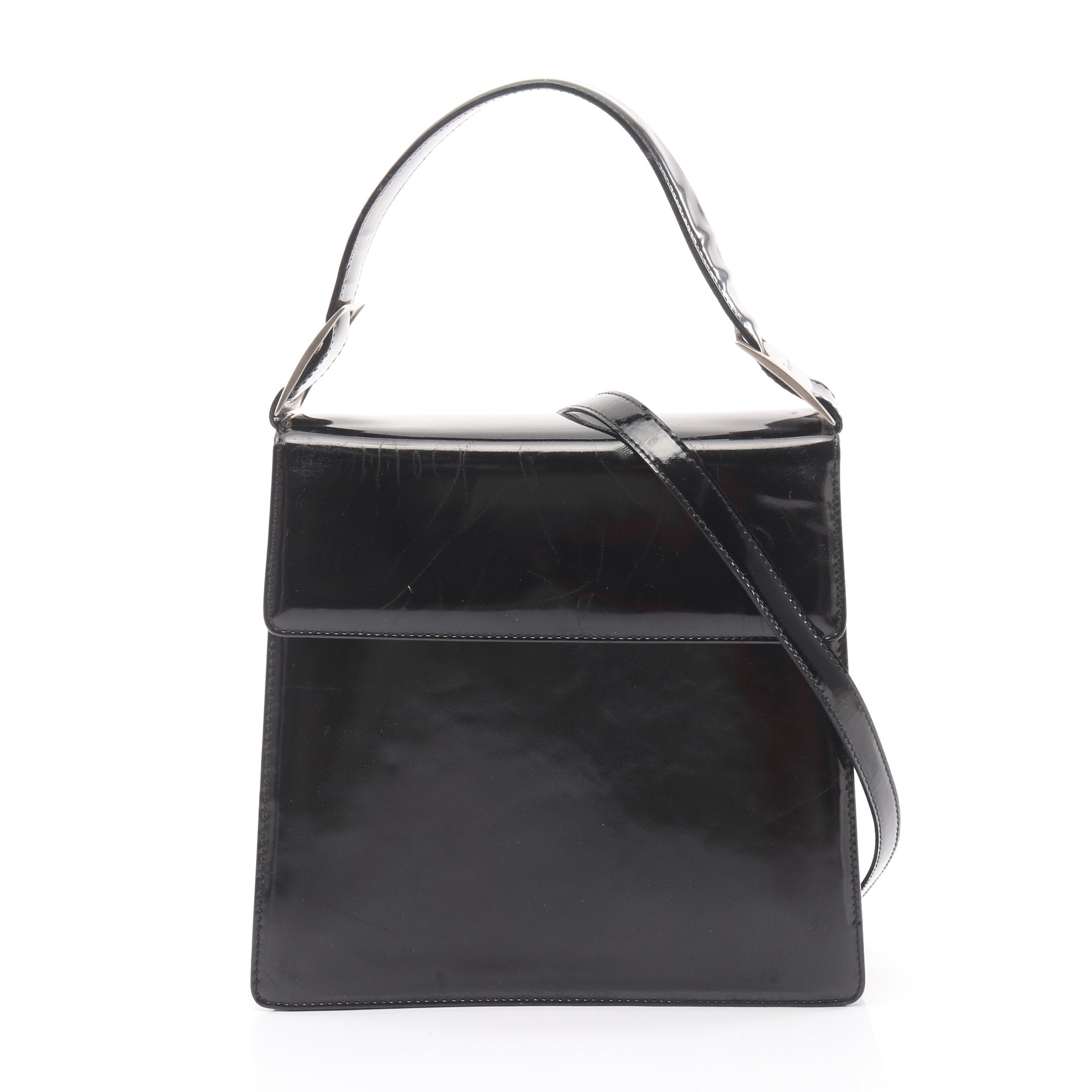 良品 フェラガモ 2way エナメル レザー ショルダー ハンドバッグバッグ 鞄 フェラガモ Ferragamo バッグ 2WAYバッグ ハンドバッグ トートバッグ