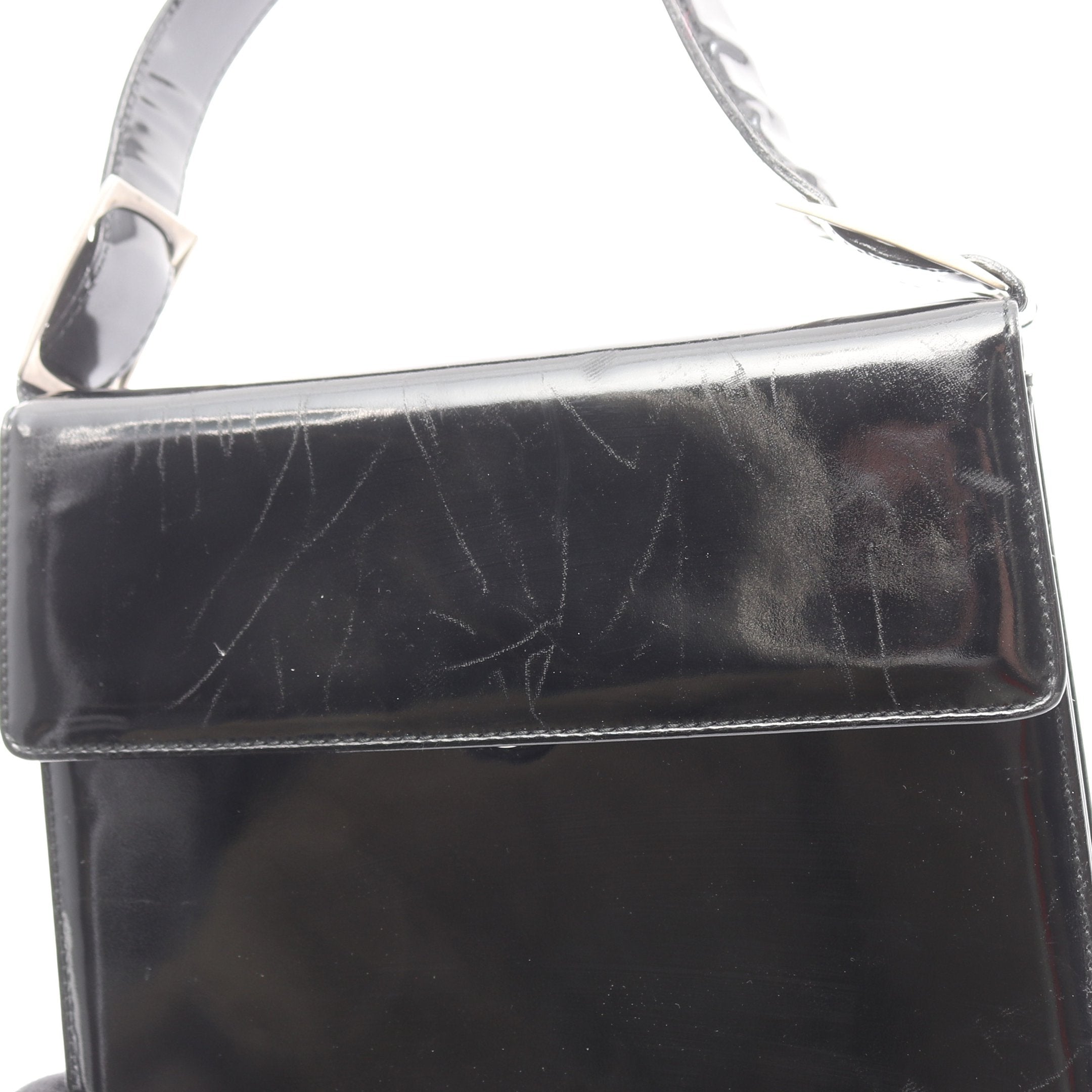 【FERRAGAMO】フェラガモ 2WAYハンドバック ヴァラ エナメル ブラック BW-215677/ko00195ik ヴァラ ハンドバッグ エナメルレザー ブラック 2WAY サルヴァトーレ