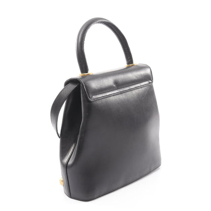 ハンドバッグ レザー ブラック ヒールモチーフ金具 2WAY サルヴァトーレフェラガモ バッグ Salvatore Ferragamo