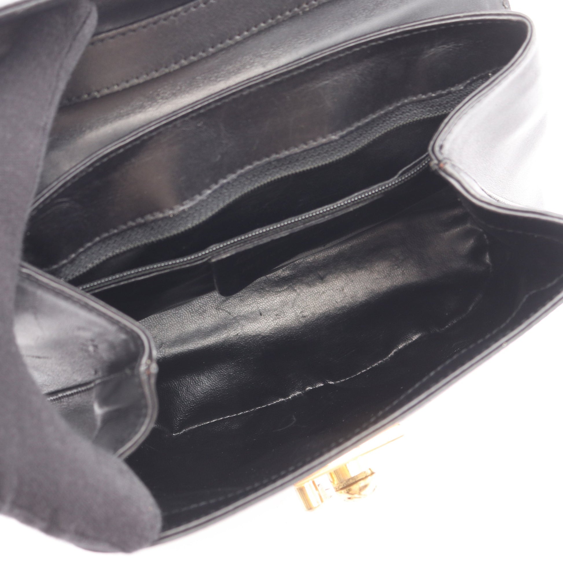 ハンドバッグ レザー ブラック ヒールモチーフ金具 2WAY サルヴァトーレフェラガモ バッグ Salvatore Ferragamo