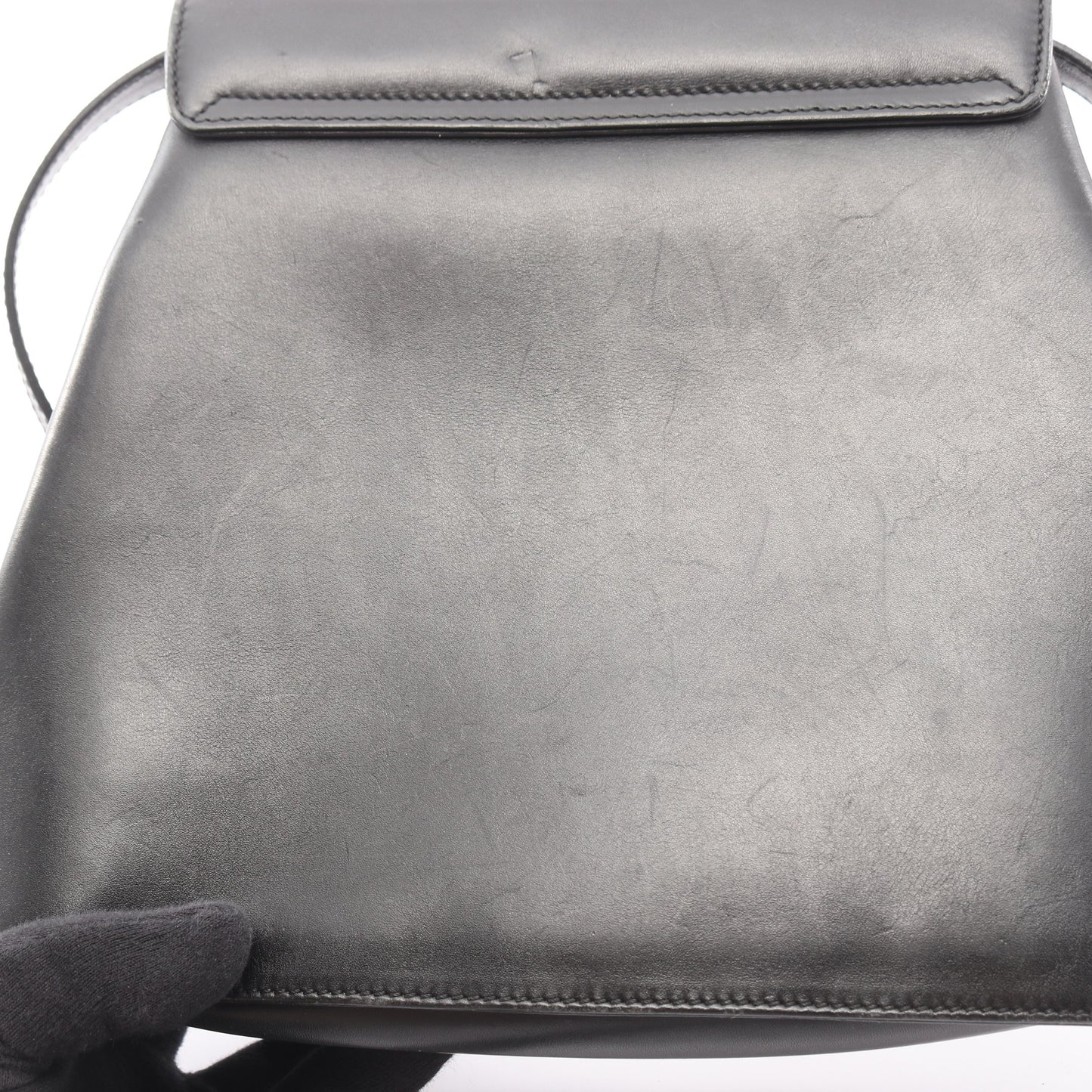 ハンドバッグ レザー ブラック ヒールモチーフ金具 2WAY サルヴァトーレフェラガモ バッグ Salvatore Ferragamo