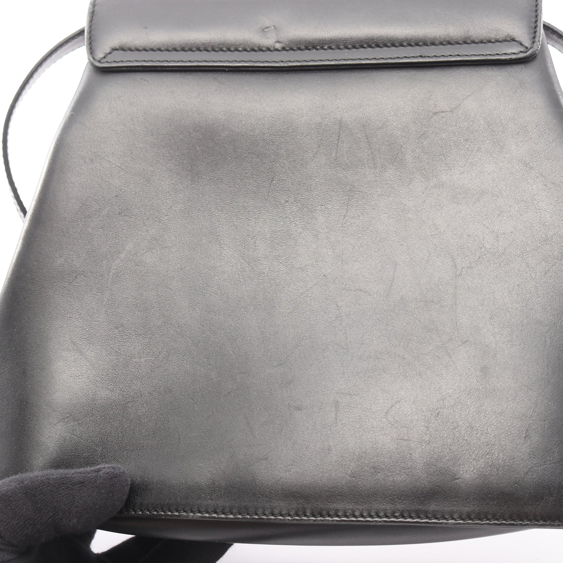 ハンドバッグ レザー ブラック ヒールモチーフ金具 2WAY サルヴァトーレフェラガモ バッグ Salvatore Ferragamo