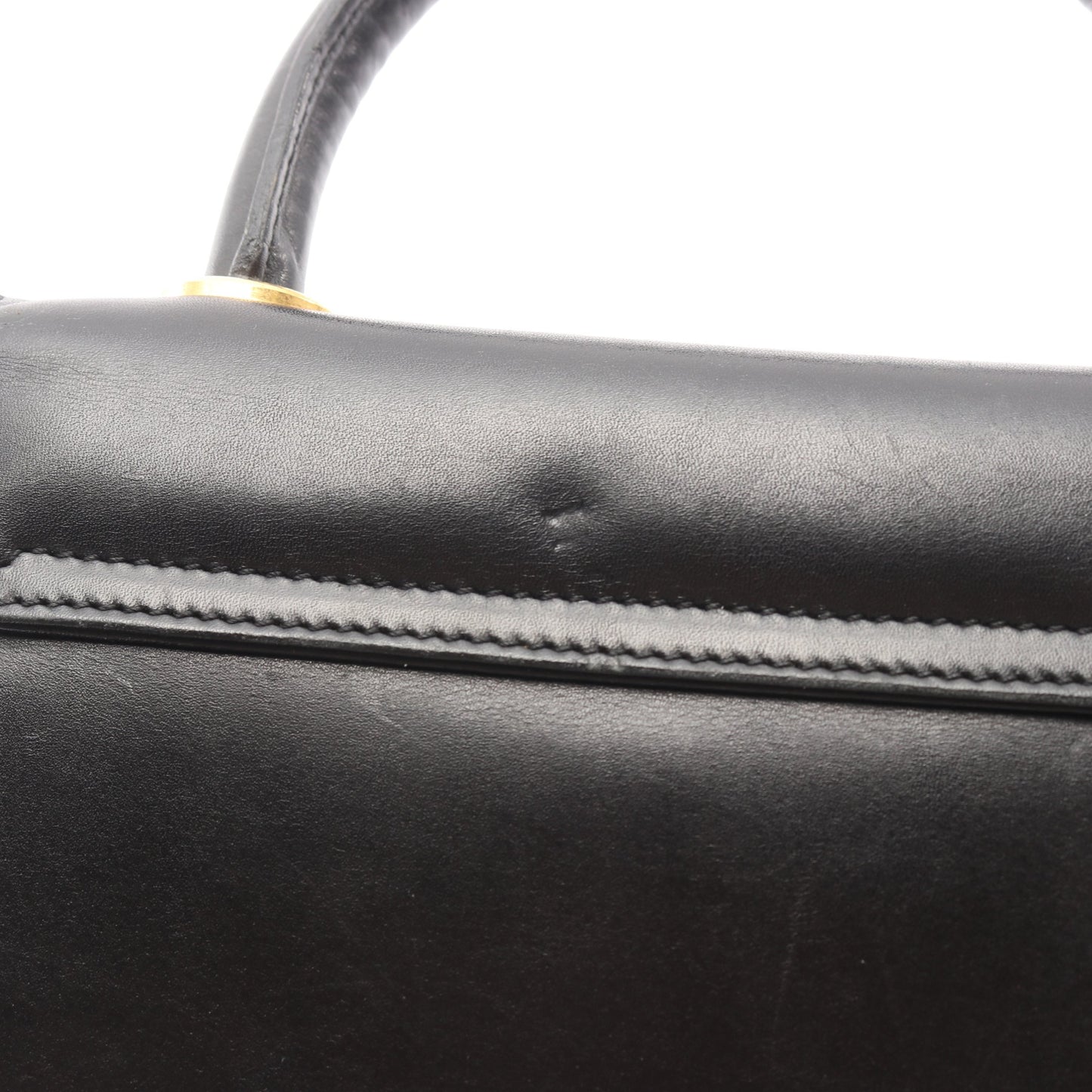ハンドバッグ レザー ブラック ヒールモチーフ金具 2WAY サルヴァトーレフェラガモ バッグ Salvatore Ferragamo