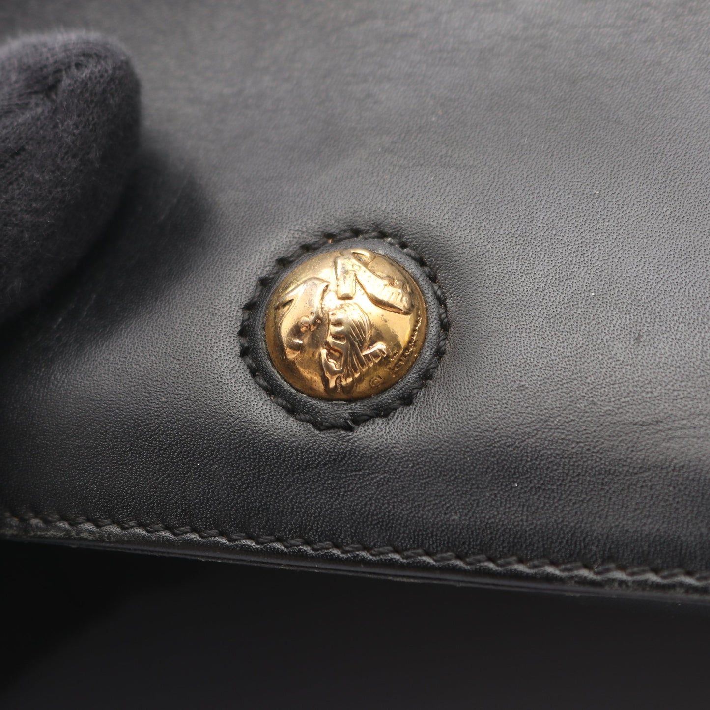 ハンドバッグ レザー ブラック ヒールモチーフ金具 2WAY サルヴァトーレフェラガモ バッグ Salvatore Ferragamo