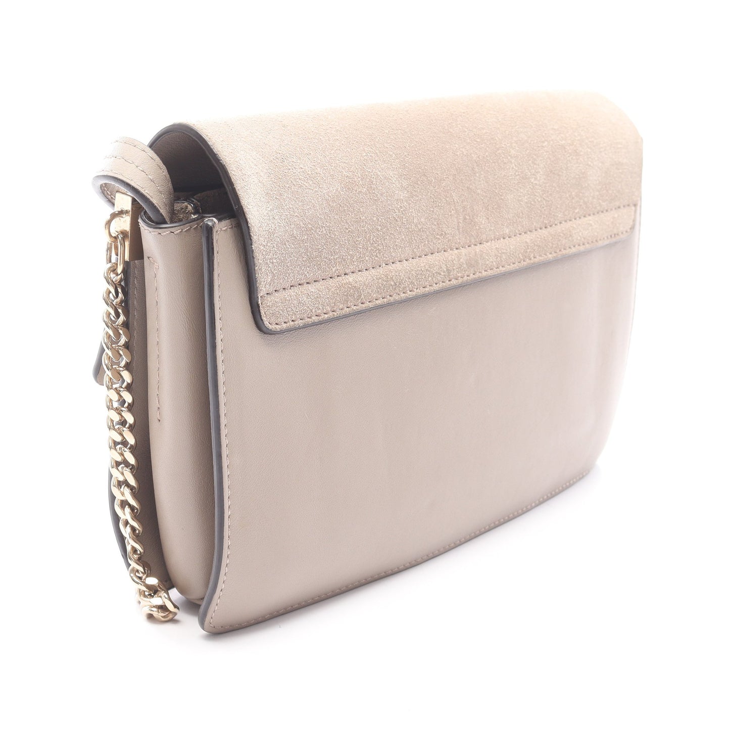 FAYE フェイ ショルダーバッグ レザー スエード グレーベージュ クロエ バッグ Chloe