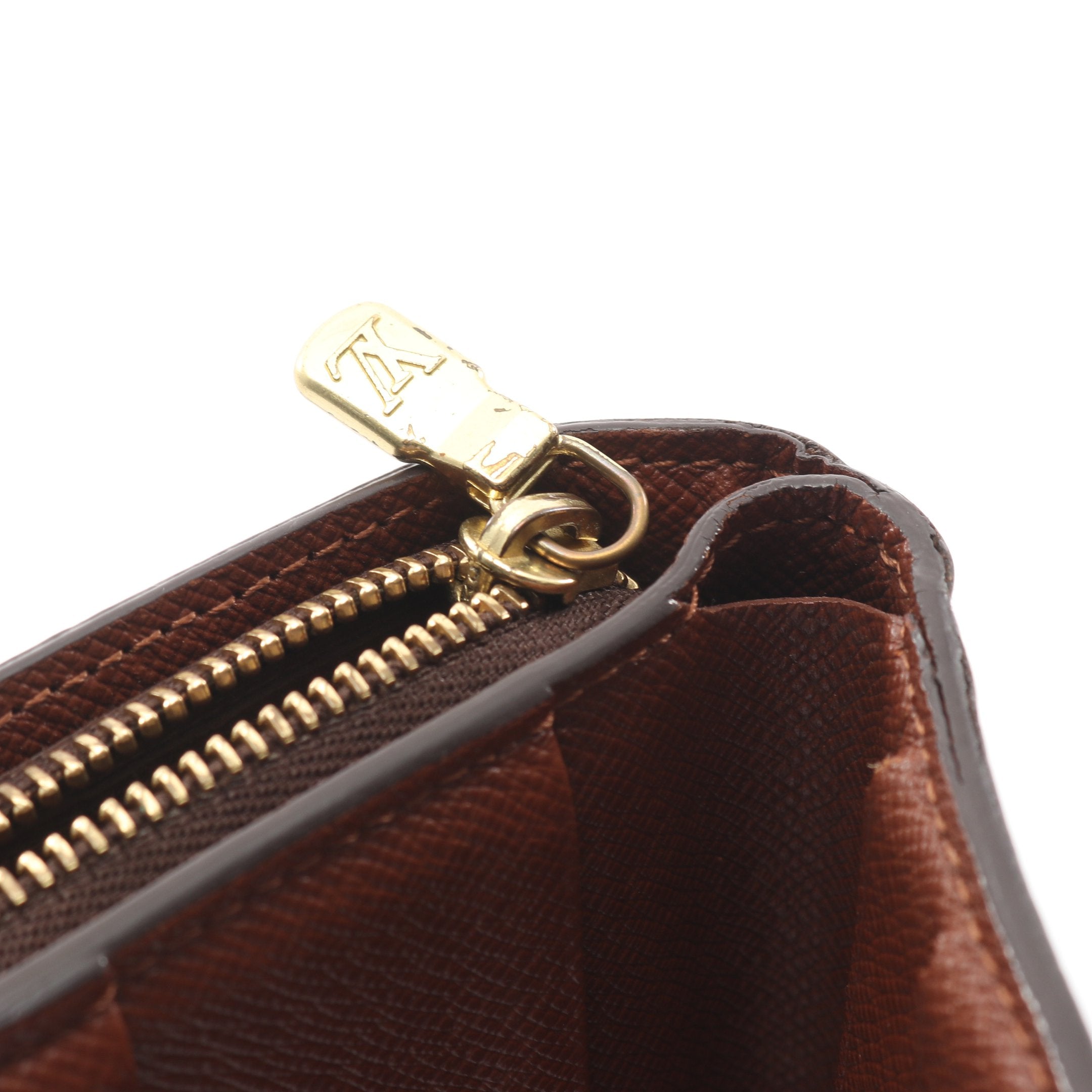 コンパクトジップ モノグラム 二つ折り財布 PVC ブラウン ルイヴィトン