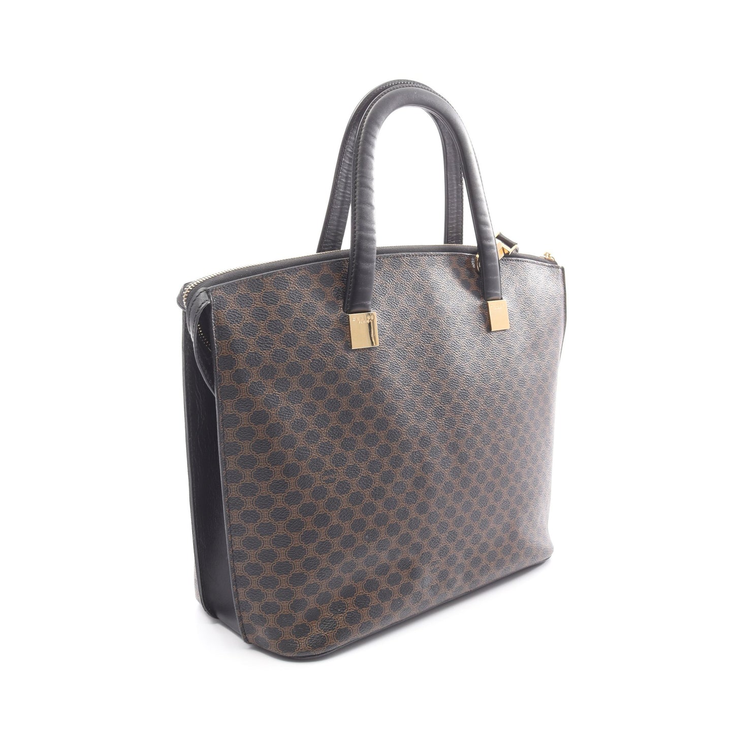 マカダム ハンドバッグ トートバッグ PVC レザー ブラック ブラウン 2WAY セリーヌ バッグ CELINE