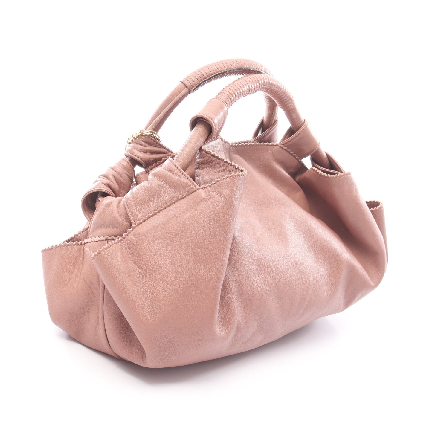 ナッパアイレ ハンドバッグ レザー ピンクブラウン ロエベ バッグ LOEWE