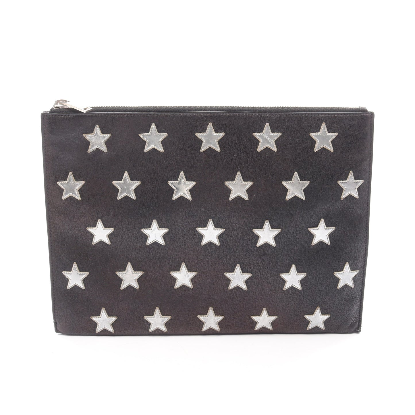 クラッチバッグ スター レザー ブラック シルバー サンローランパリ バッグ SAINT LAURENT PARIS