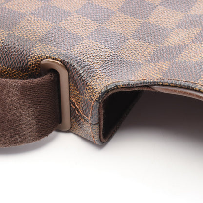 ブルックリンPM ダミエエベヌ ショルダーバッグ PVC レザー ブラウン ルイヴィトン バッグ LOUIS VUITTON