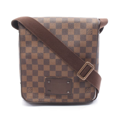 ブルックリンPM ダミエエベヌ ショルダーバッグ PVC レザー ブラウン ルイヴィトン バッグ LOUIS VUITTON