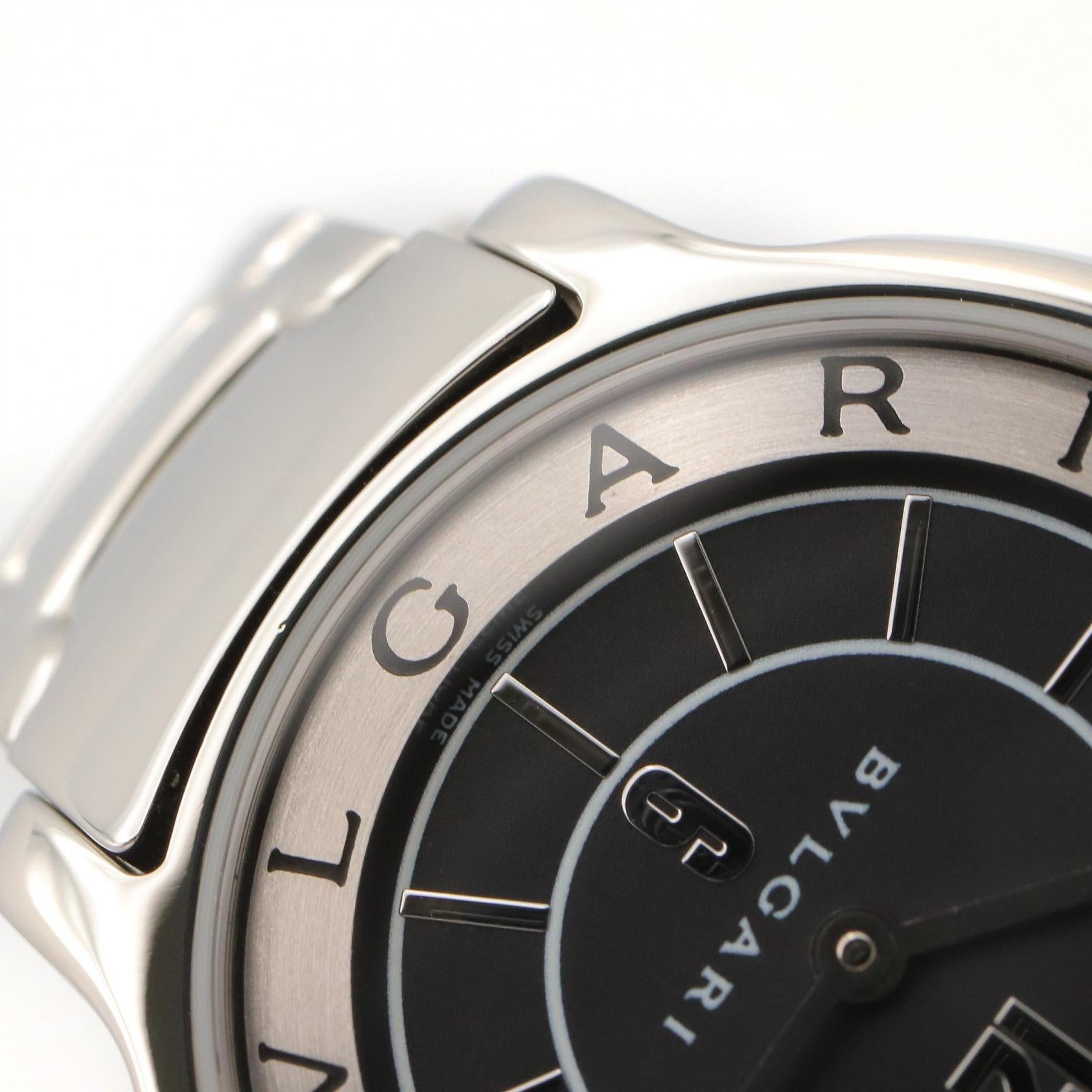 ソロテンポ レディース 腕時計 クオーツ SS ブラック ブルガリ – RECLO