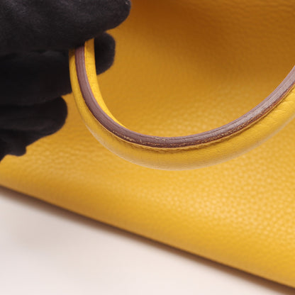 バーキン35 ソレイユ ハンドバッグ トリヨンクレマンス イエロー シルバー金具 □M刻印 エルメス バッグ HERMES