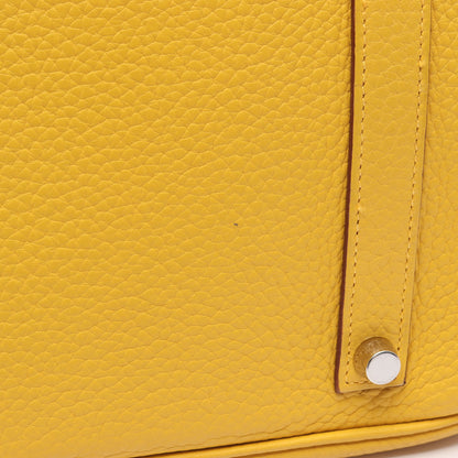 バーキン35 ソレイユ ハンドバッグ トリヨンクレマンス イエロー シルバー金具 □M刻印 エルメス バッグ HERMES