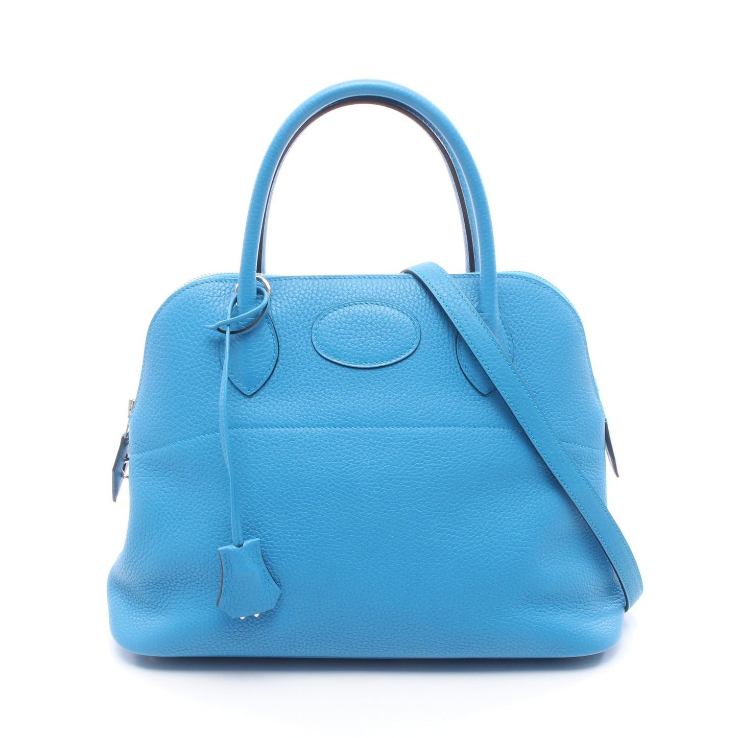 ボリード31 ブルーザンジバル ハンドバッグ トリヨンクレマンス ブルー シルバー金具 2WAY A刻印 エルメス バッグ HERMES
