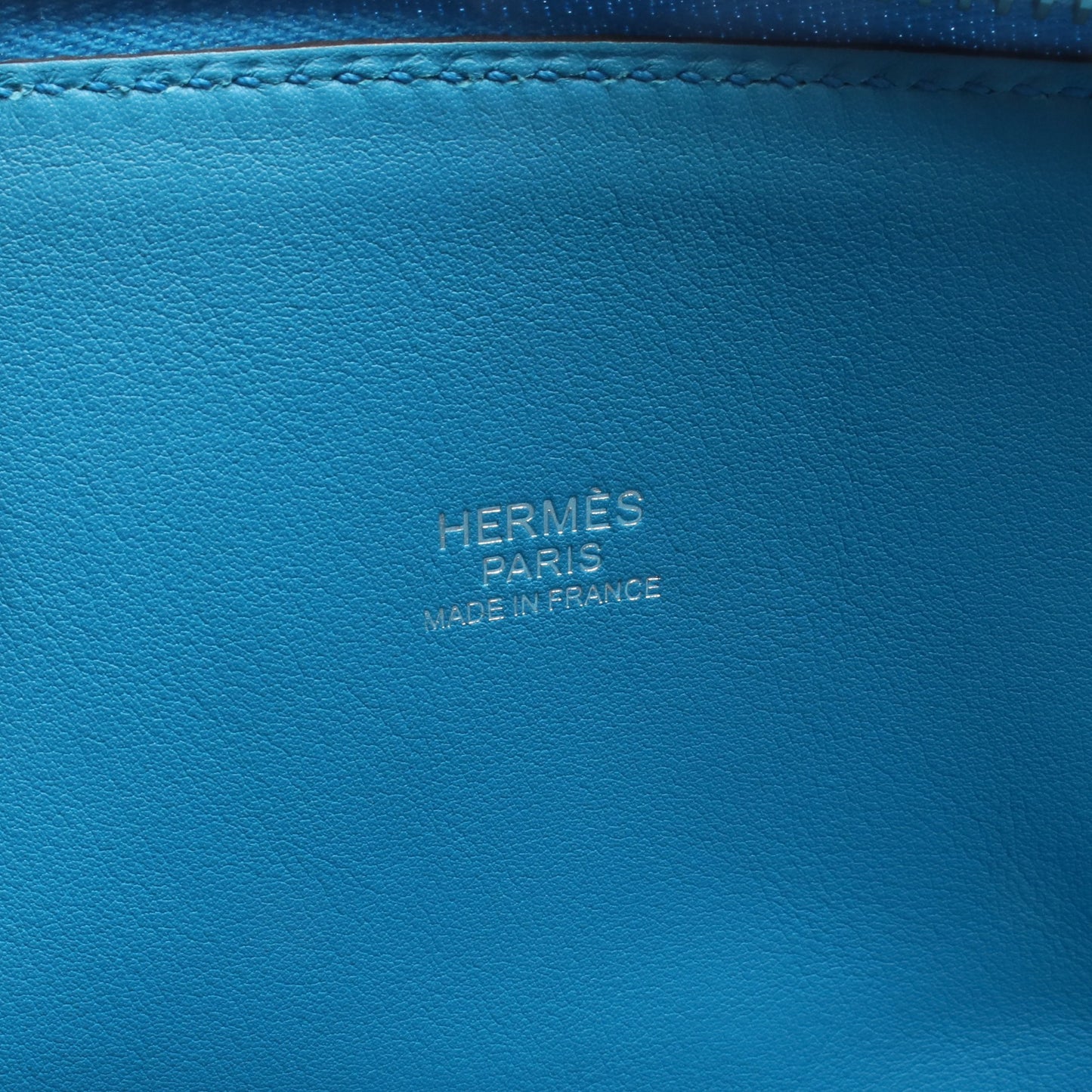 ボリード31 ブルーザンジバル ハンドバッグ トリヨンクレマンス ブルー シルバー金具 2WAY A刻印 エルメス バッグ HERMES
