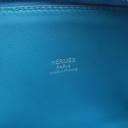 ボリード31 ブルーザンジバル ハンドバッグ トリヨンクレマンス ブルー シルバー金具 2WAY A刻印 エルメス バッグ HERMES
