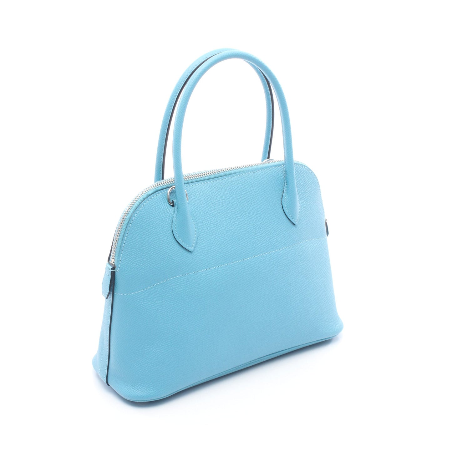 ボリード27 ブルーノール ハンドバッグ ヴォーエプソン ブルー シルバー金具 2WAY D刻印 エルメス バッグ HERMES