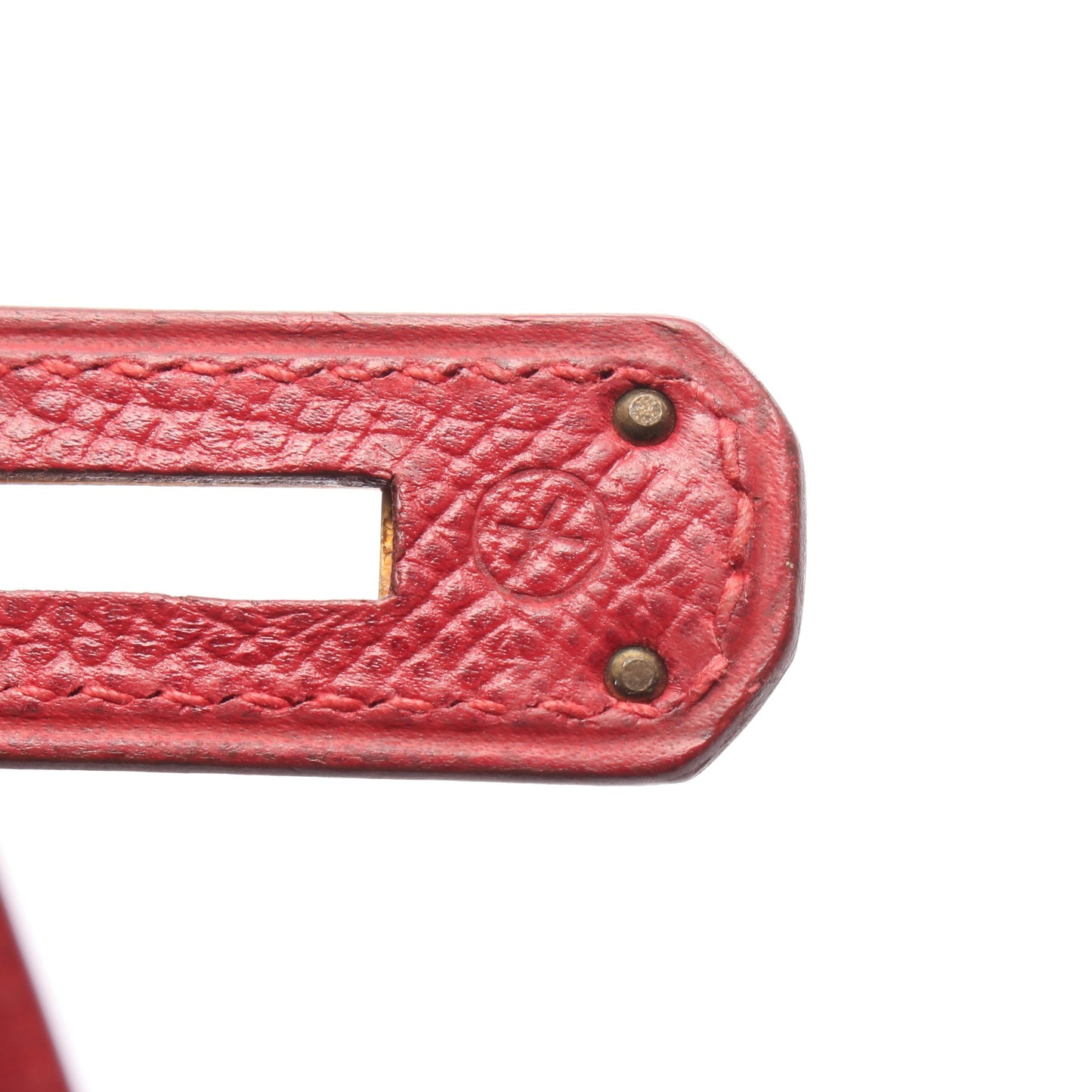 ケリー32 ルージュヴィフ ハンドバッグ クシュベル レッド ゴールド金具 外縫い 2WAY ○X刻印 エルメス バッグ HERMES