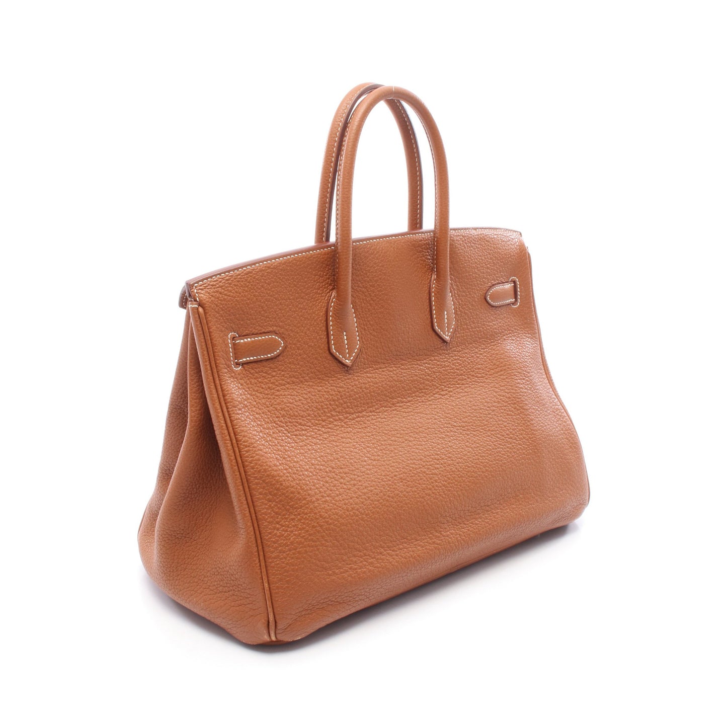 バーキン35 ゴールド ハンドバッグ トリヨンクレマンス ブラウン シルバー金具 □L刻印 エルメス バッグ HERMES