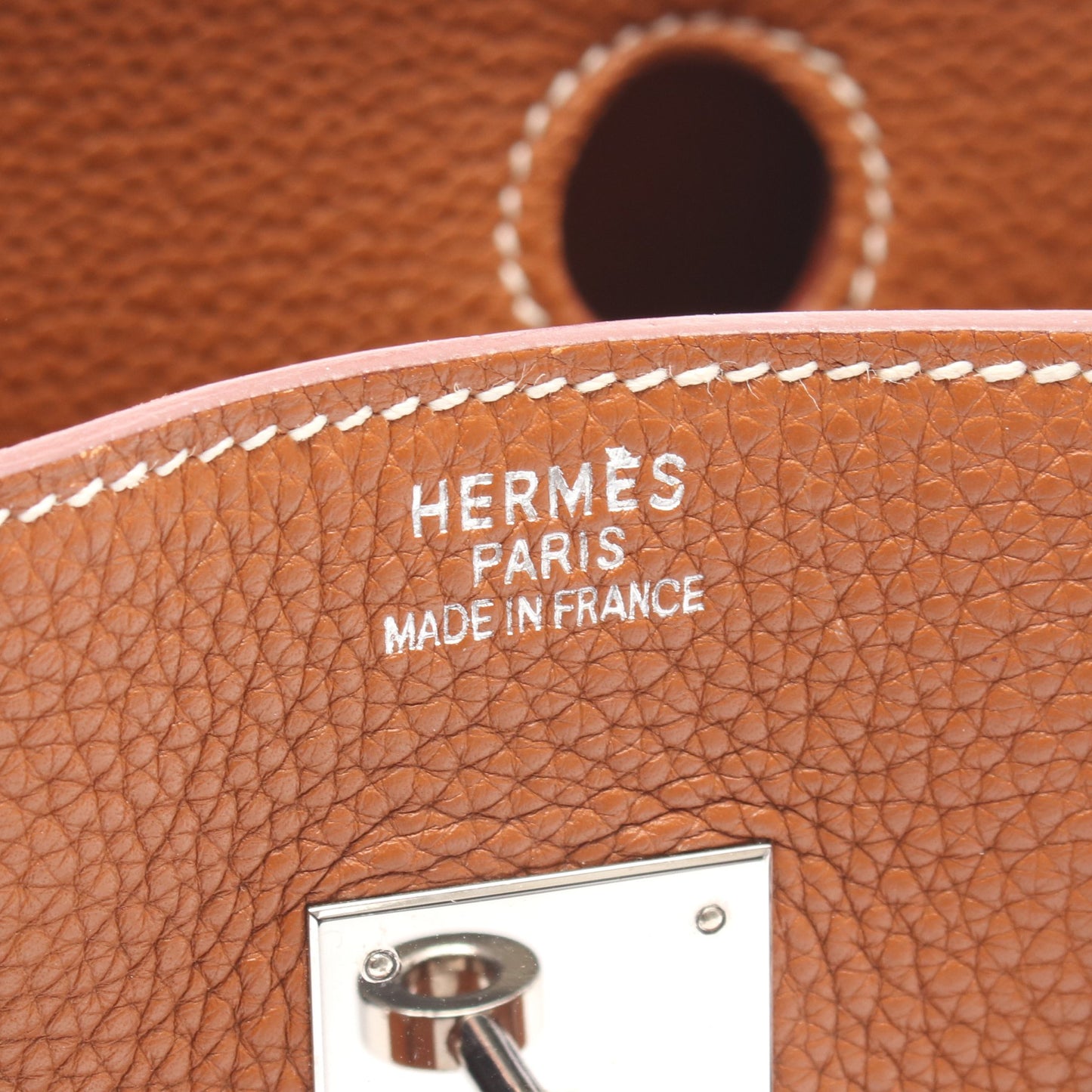 バーキン35 ゴールド ハンドバッグ トリヨンクレマンス ブラウン シルバー金具 □L刻印 エルメス バッグ HERMES