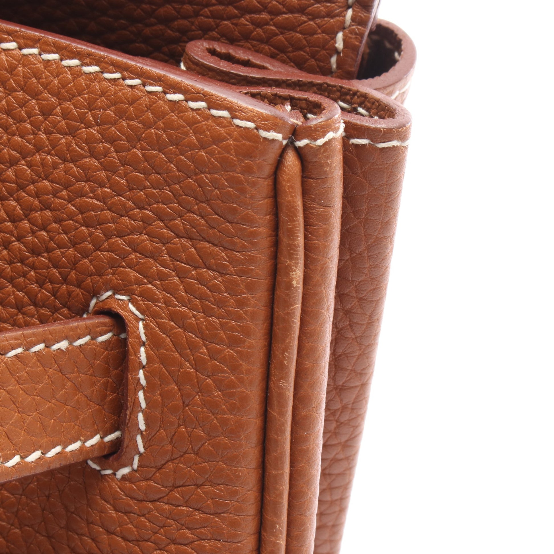 バーキン35 ゴールド ハンドバッグ トリヨンクレマンス ブラウン シルバー金具 □L刻印 エルメス バッグ HERMES