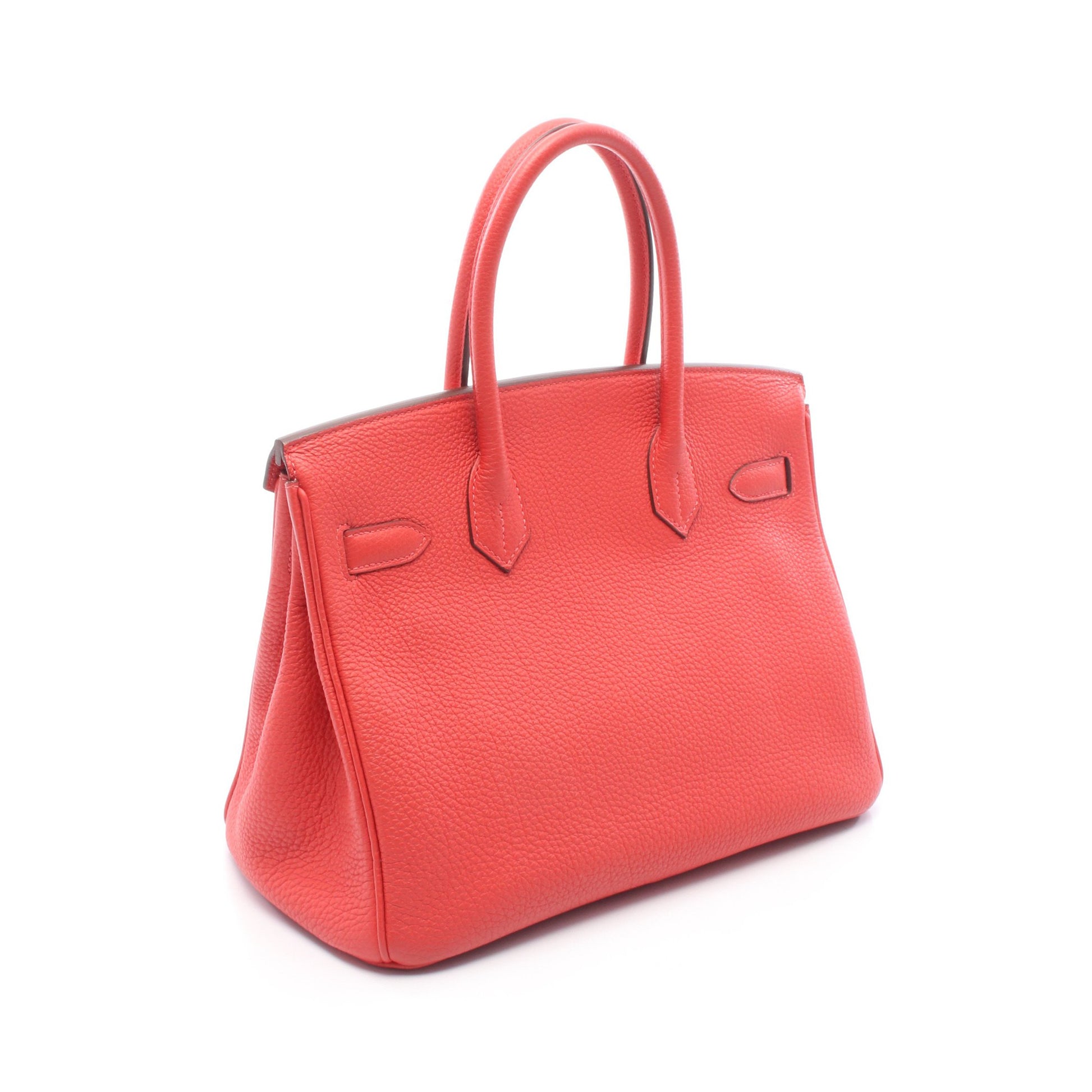 バーキン30 ルージュピヴォワンヌ ハンドバッグ トゴ ピンクレッド シルバー金具 □R刻印 エルメス バッグ HERMES