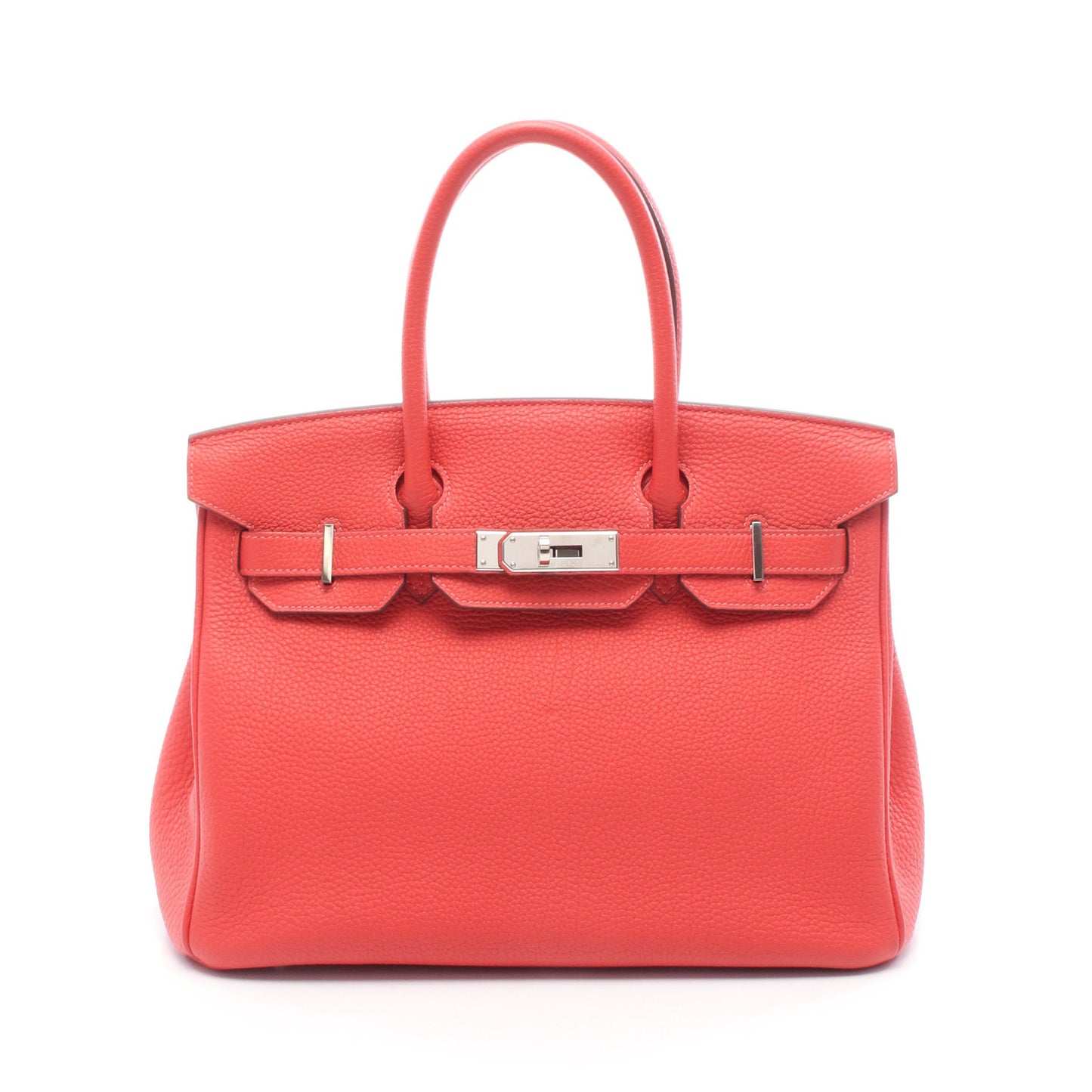 バーキン30 ルージュピヴォワンヌ ハンドバッグ トゴ ピンクレッド シルバー金具 □R刻印 エルメス バッグ HERMES