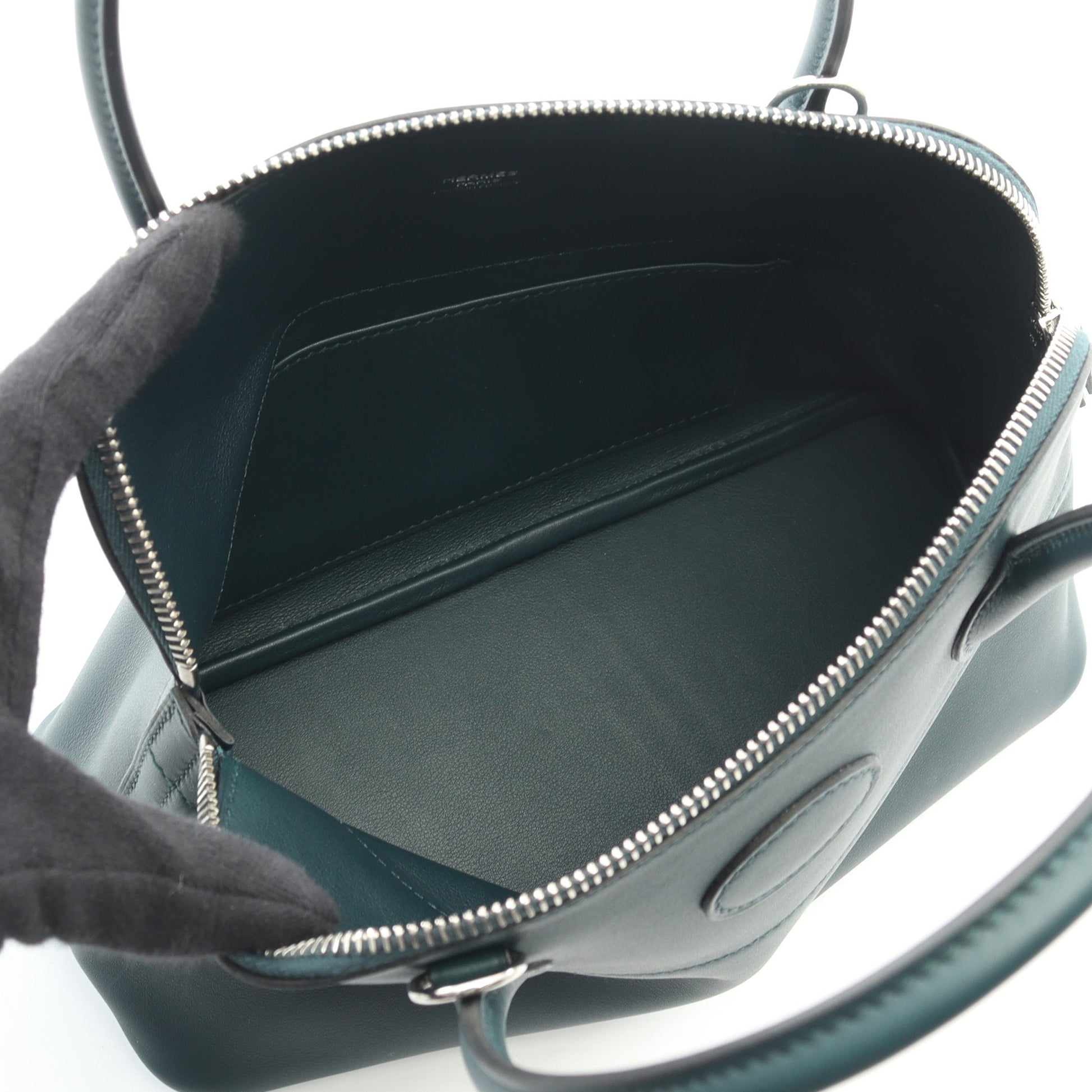 ボリード27 ヴェールシプレス ハンドバッグ ヴォースイフト ダークグリーン シルバー金具 2WAY C刻印 エルメス バッグ HERMES