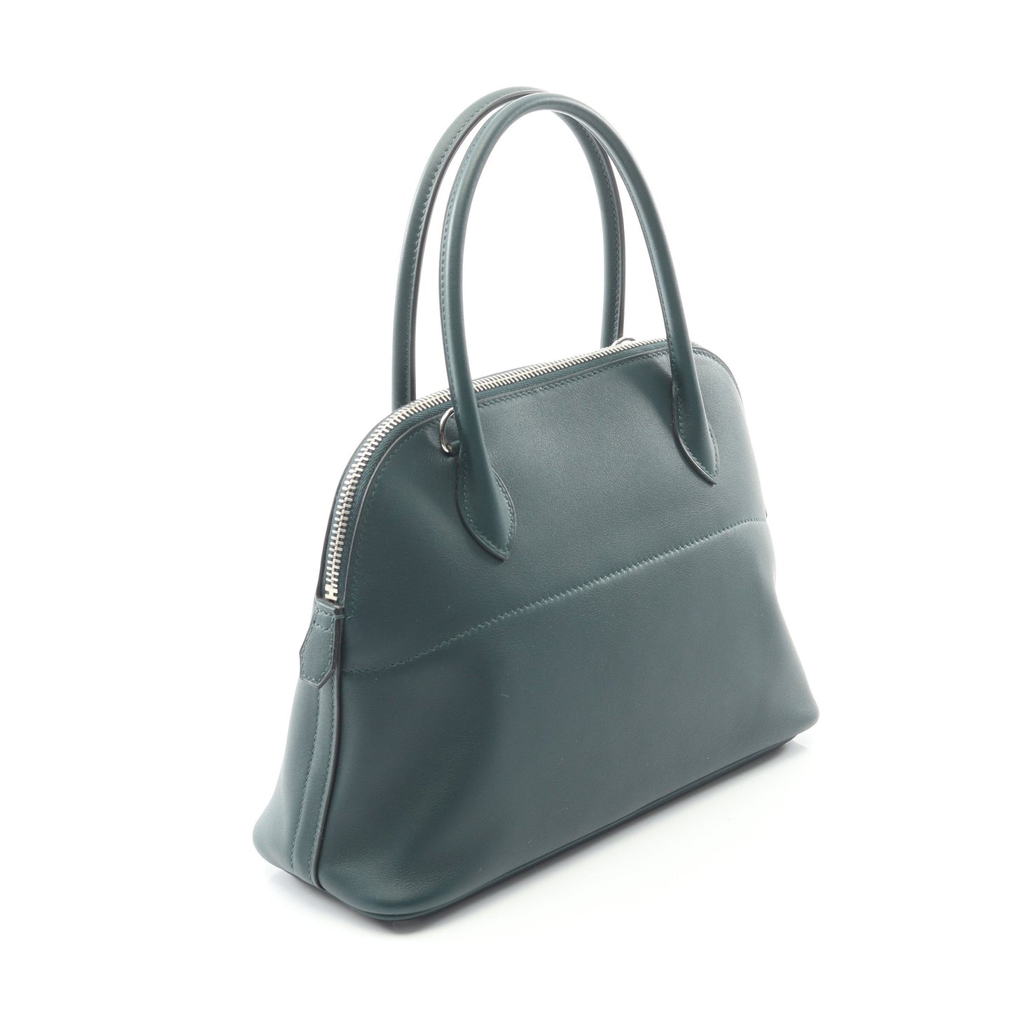 ボリード27 ヴェールシプレス ハンドバッグ ヴォースイフト ダークグリーン シルバー金具 2WAY C刻印 エルメス バッグ HERMES