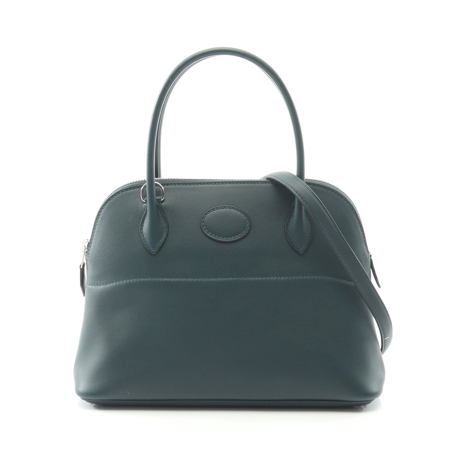 ボリード27 ヴェールシプレス ハンドバッグ ヴォースイフト ダークグリーン シルバー金具 2WAY C刻印 エルメス バッグ HERMES