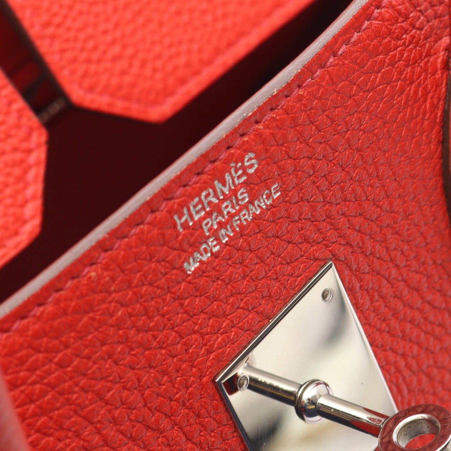 バーキン35 ルージュカザック ハンドバッグ トゴ レッド シルバー金具 □P刻印 エルメス バッグ HERMES