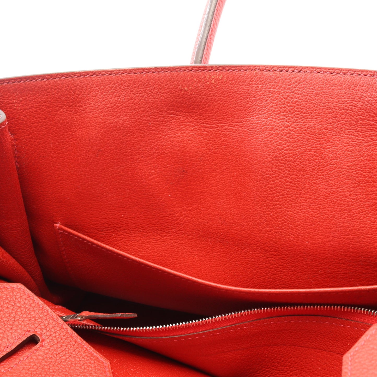 バーキン35 ルージュカザック ハンドバッグ トゴ レッド シルバー金具 □P刻印 エルメス バッグ HERMES