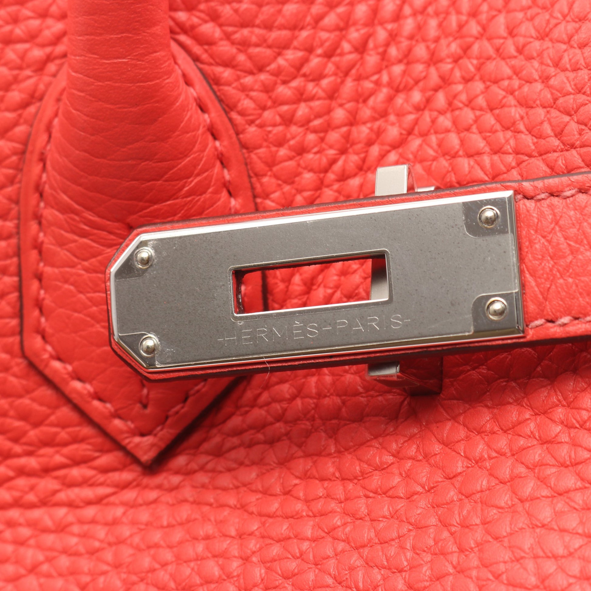 バーキン30 ルージュピヴォワンヌ ハンドバッグ トリヨンクレマンス ピンク シルバー金具 C刻印 エルメス バッグ HERMES