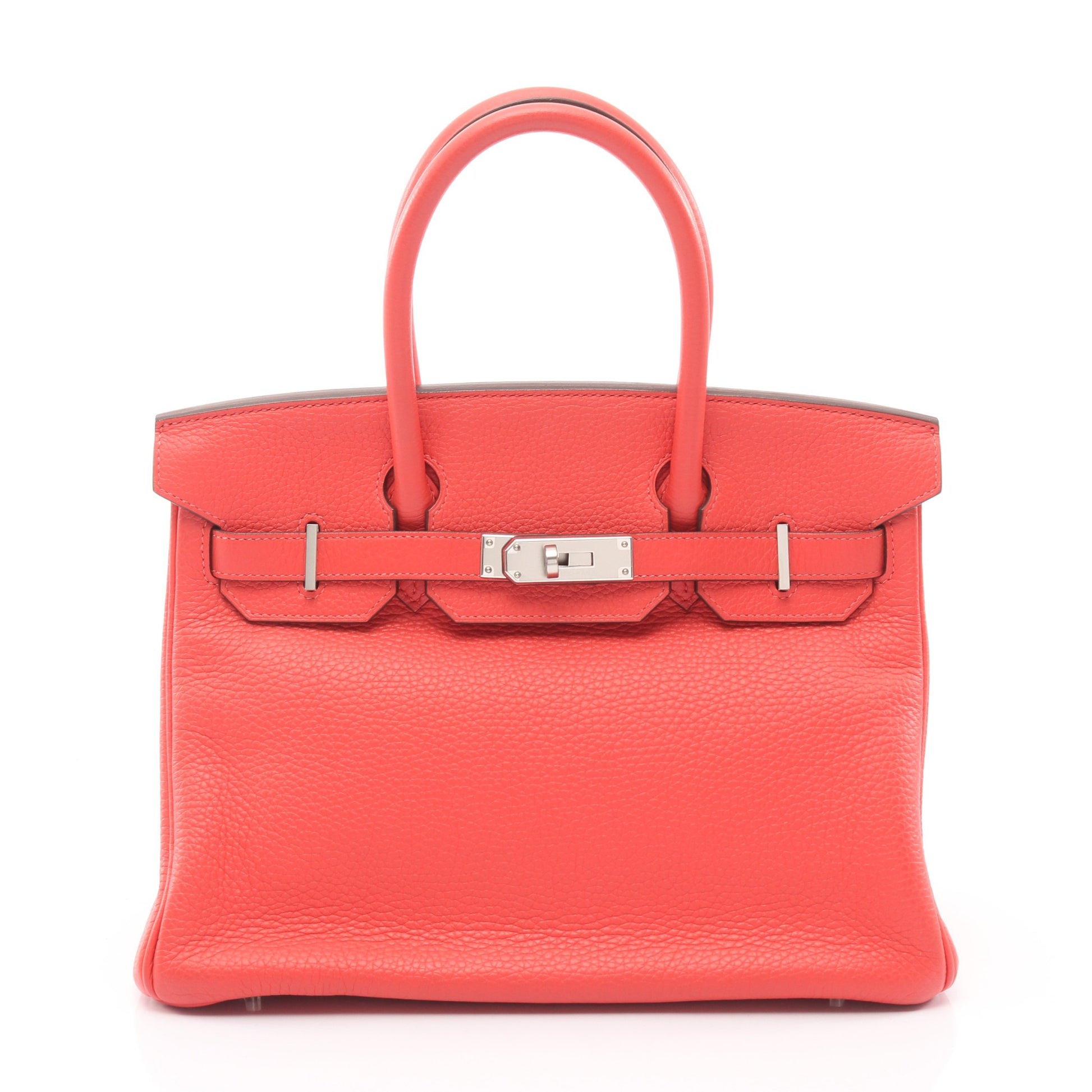 バーキン30 ルージュピヴォワンヌ ハンドバッグ トリヨンクレマンス ピンク シルバー金具 C刻印 エルメス バッグ HERMES