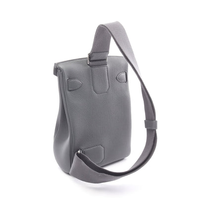 ケリーアッカドPM グリミスティ ボディバッグ トゴ ダークグレー シルバー金具 W刻印 エルメス バッグ HERMES