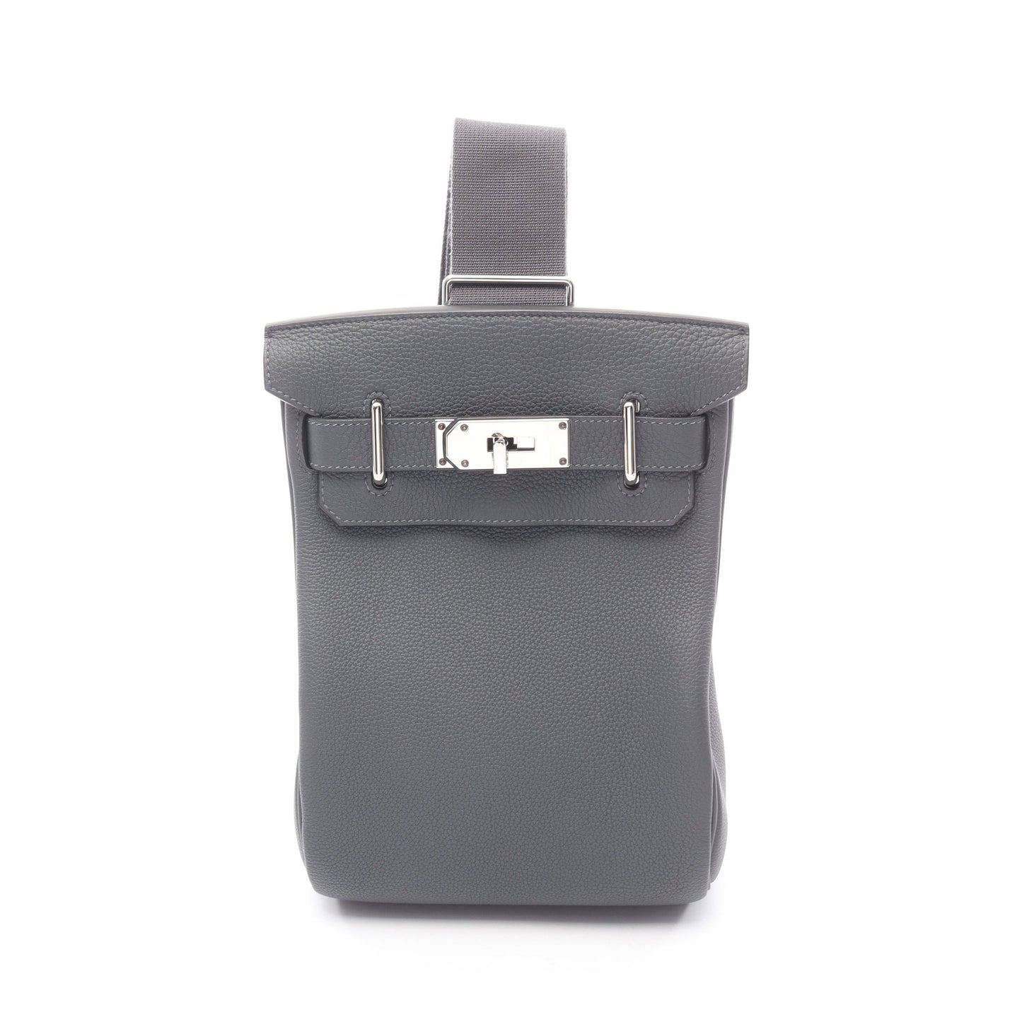 ケリーアッカドPM グリミスティ ボディバッグ トゴ ダークグレー シルバー金具 W刻印 エルメス バッグ HERMES