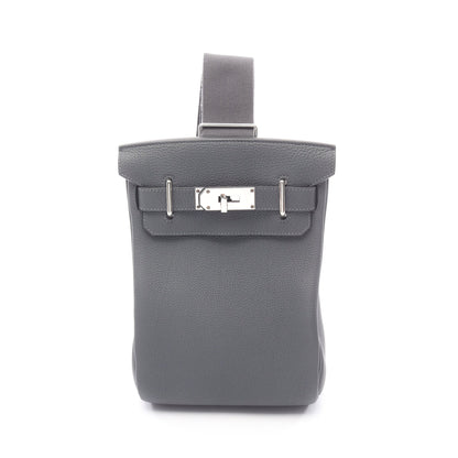 ケリーアッカドPM グリミスティ ボディバッグ トゴ ダークグレー シルバー金具 W刻印 エルメス バッグ HERMES
