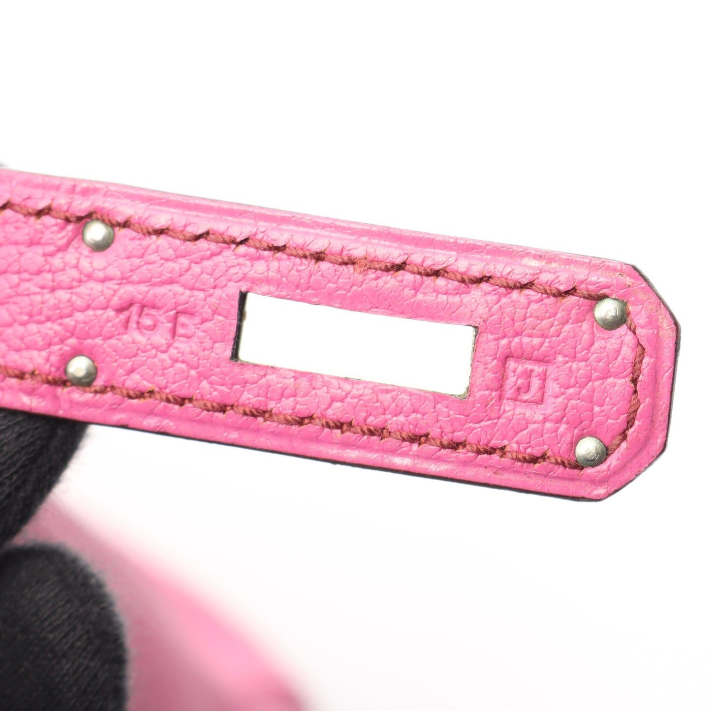 オータクロア28 フューシャピンク ハンドバッグ シェーブル ピンクパープル シルバー金具 □J刻印 エルメス バッグ HERMES