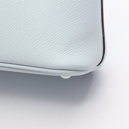 ボリード27 ブルーブリュム ハンドバッグ ヴォーエプソン ライトブルー シルバー金具 2WAY Y刻印 エルメス バッグ HERMES