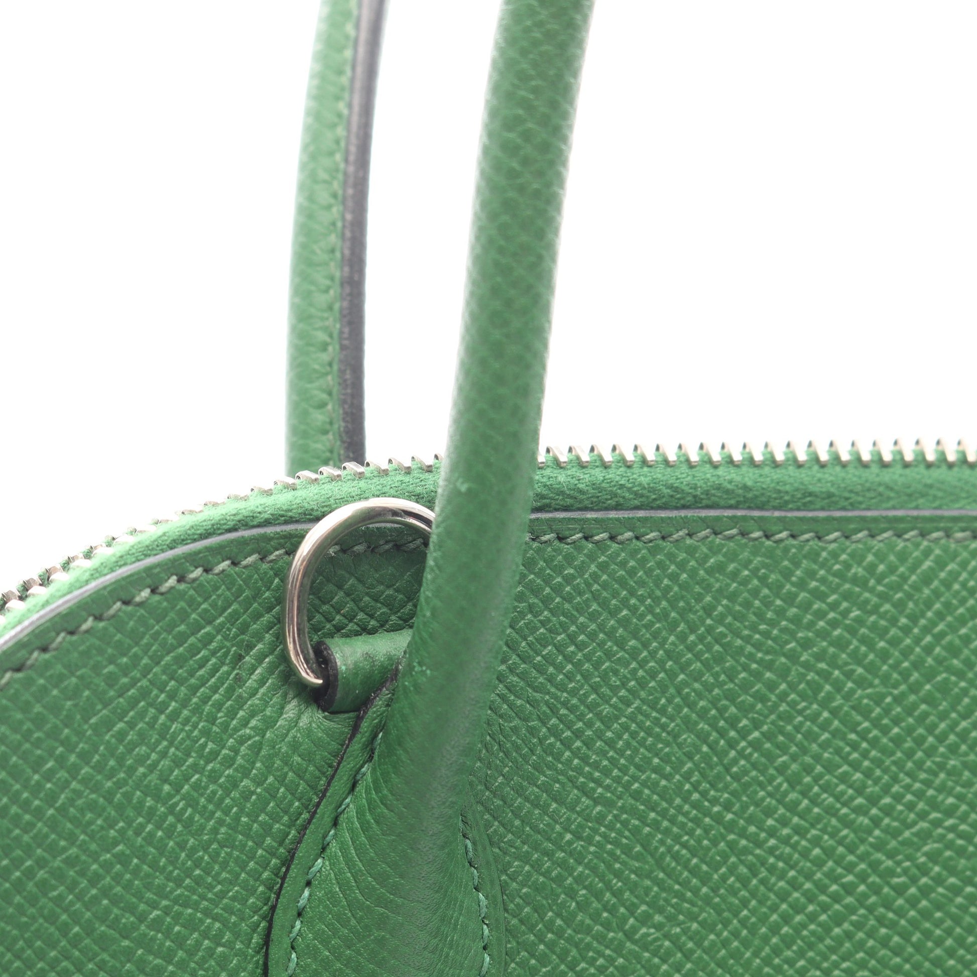 ボリード27 ミント ハンドバッグ ヴォーエプソン グリーン シルバー金具 2WAY □N刻印 エルメス バッグ HERMES