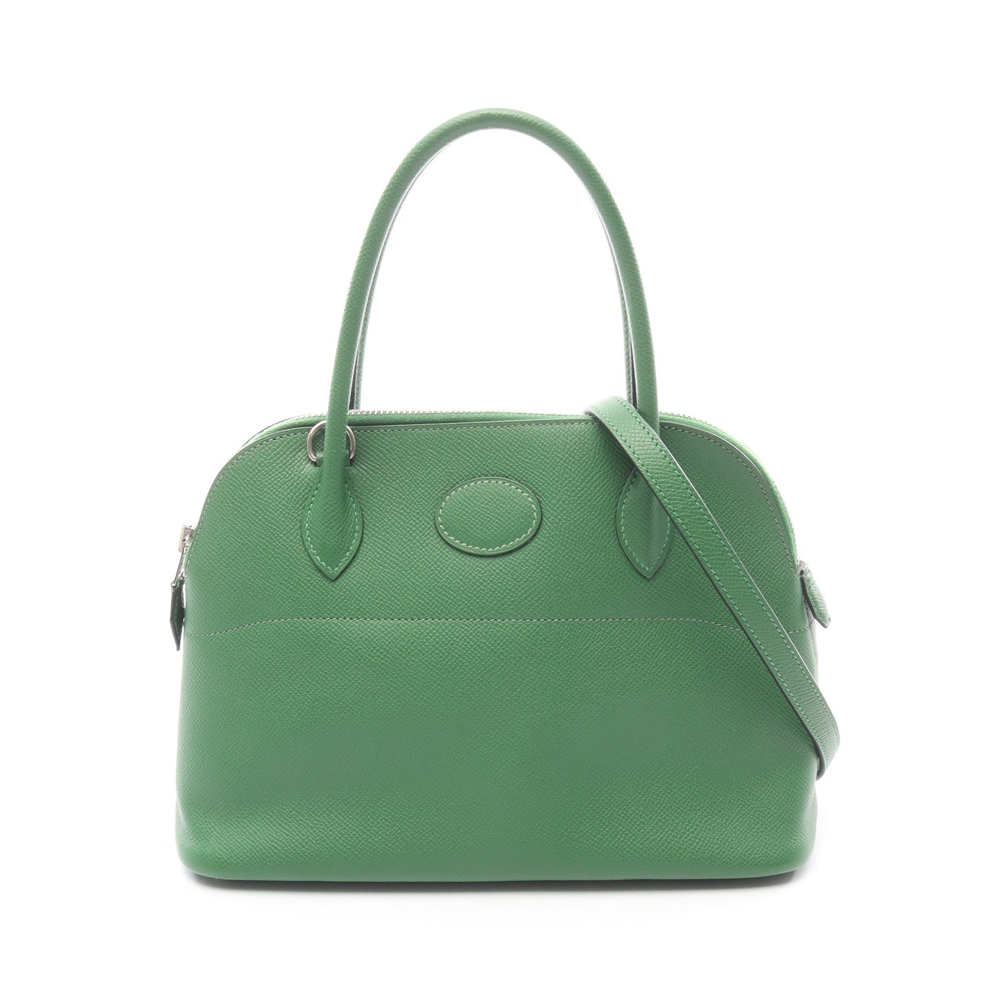 ボリード27 ミント ハンドバッグ ヴォーエプソン グリーン シルバー金具 2WAY □N刻印 エルメス バッグ HERMES