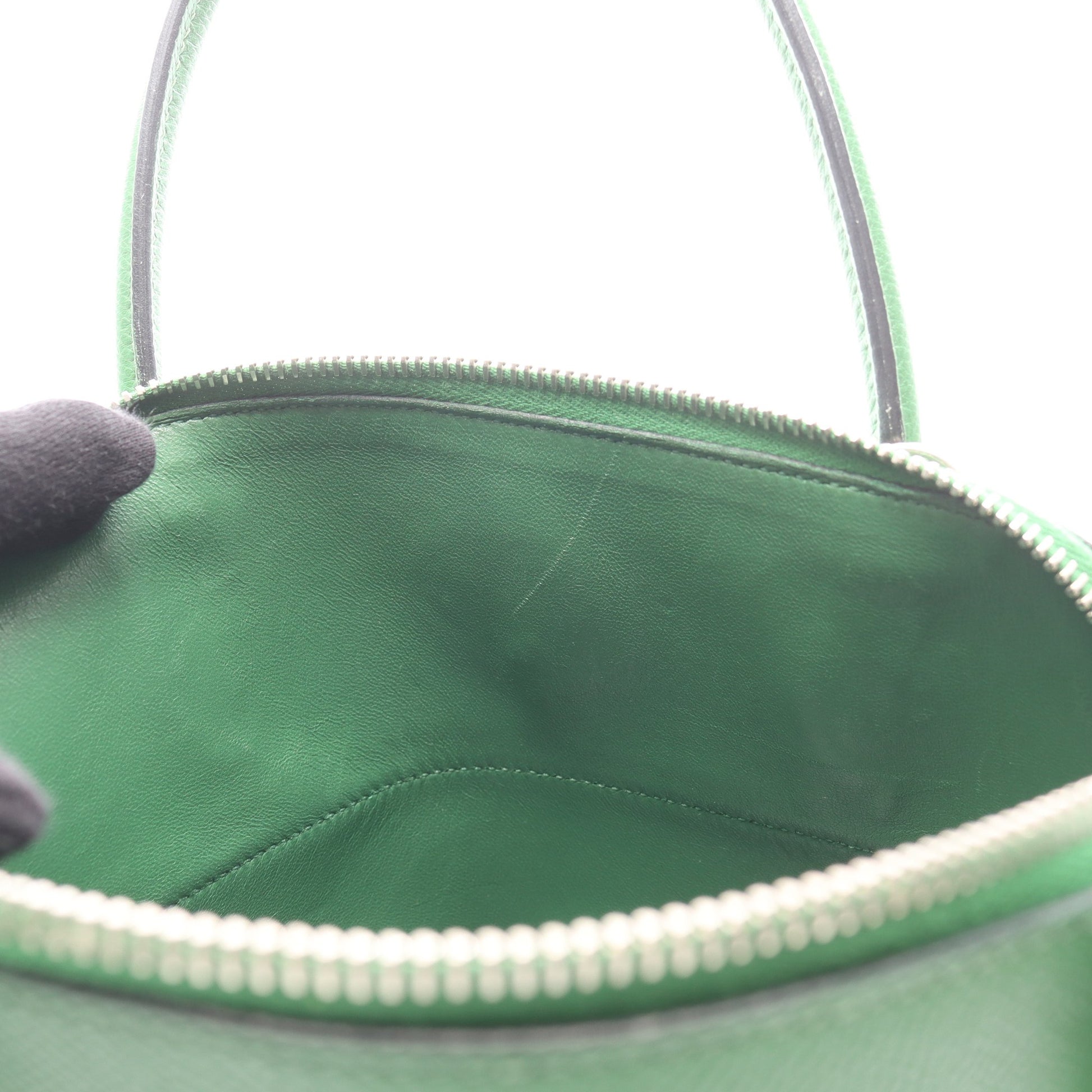 ボリード27 ミント ハンドバッグ ヴォーエプソン グリーン シルバー金具 2WAY □N刻印 エルメス バッグ HERMES